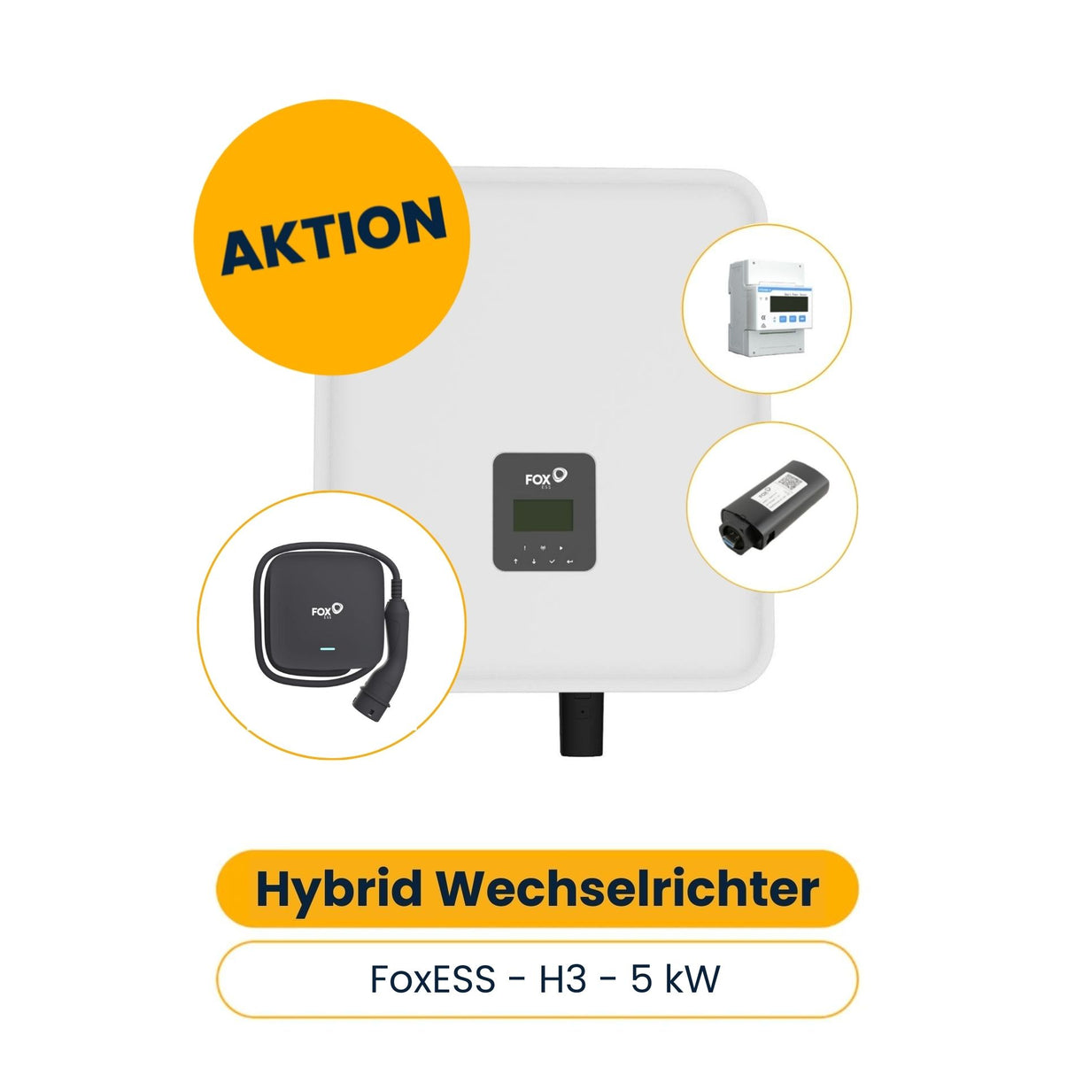 AKTION | FoxESS H3-5.0-E Hybrid Wechselrichter (inkl. Smartmeter) inkl. kostenloser Wallbox