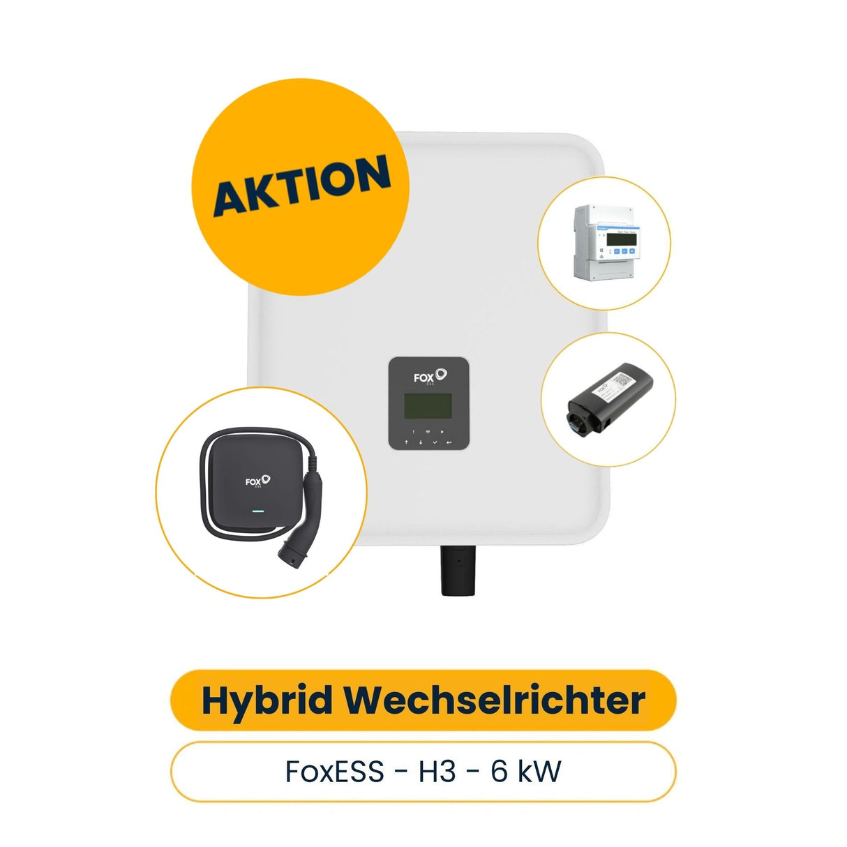 AKTION | FoxESS H3-6.0-E Hybrid Wechselrichter (inkl. Smartmeter) inkl. kostenloser Wallbox