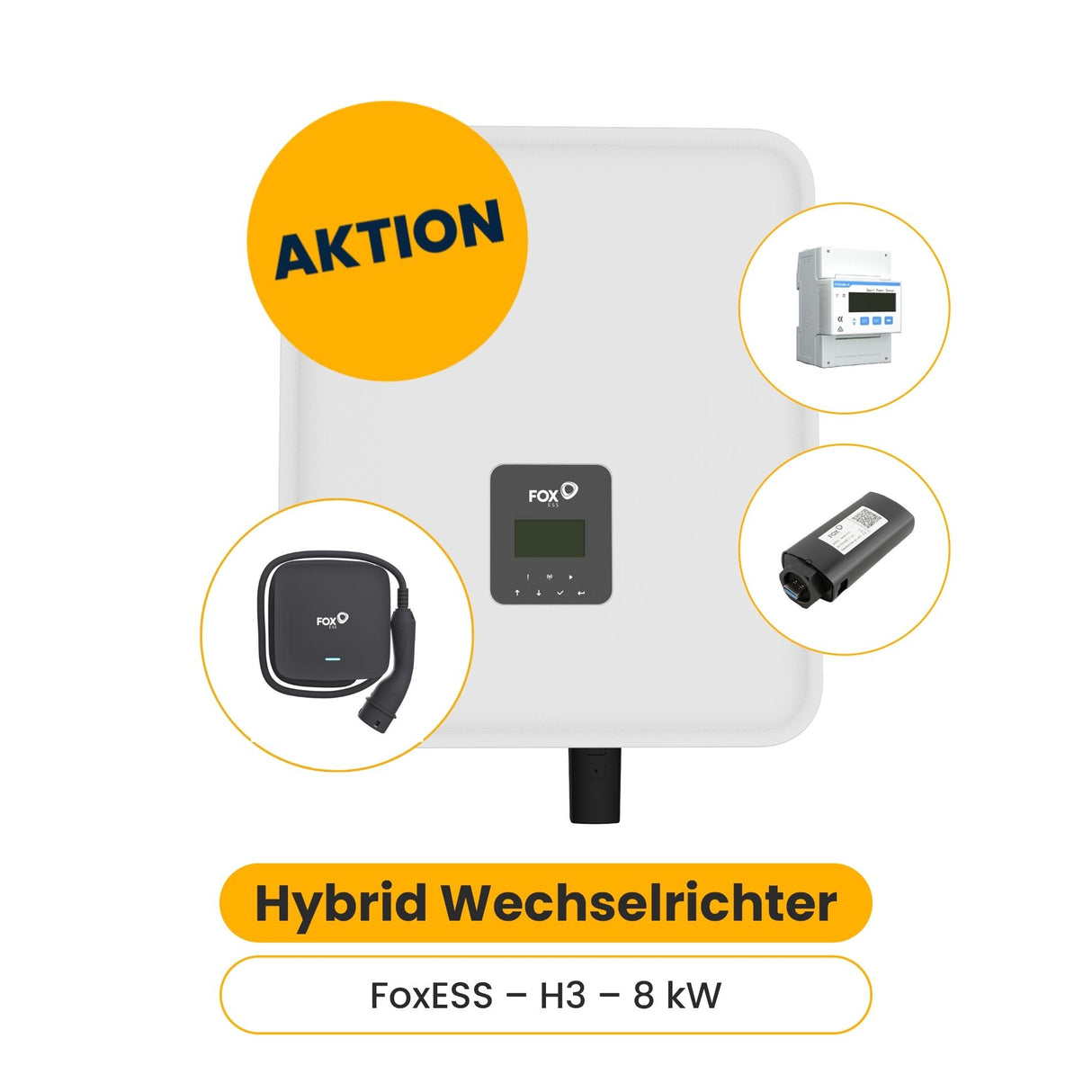 AKTION | FoxESS H3-8.0-E Hybrid Wechselrichter (inkl. Smartmeter) inkl. kostenloser Wallbox