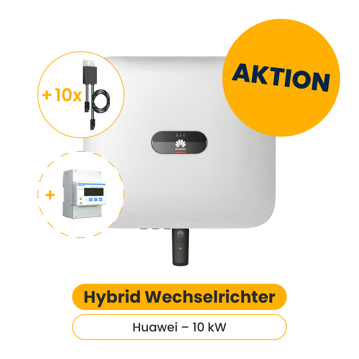 AKTION | Huawei SUN2000 10KTL-M1 Hybrid Wechselrichter mit 10 Stk. Optimierer | optional mit Power Sensor