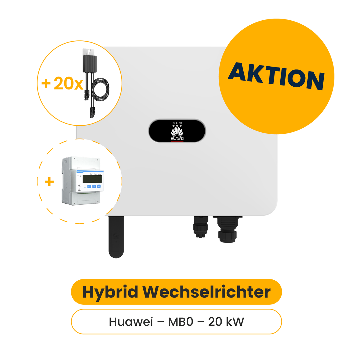 AKTION | Huawei SUN2000-20K-MB0 Hybrid Wechselrichter mit 20 Stk. Optimierer | optional mit Power Sensor