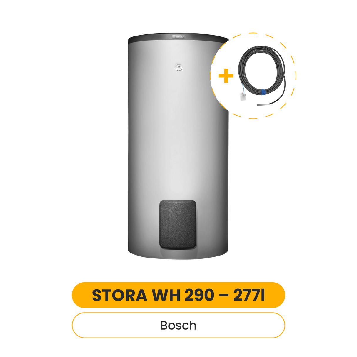 Bosch Stora WH 290 LP 1 B Wärmepumpenspeicher, 277 L, silber incl. Temperaturfühler