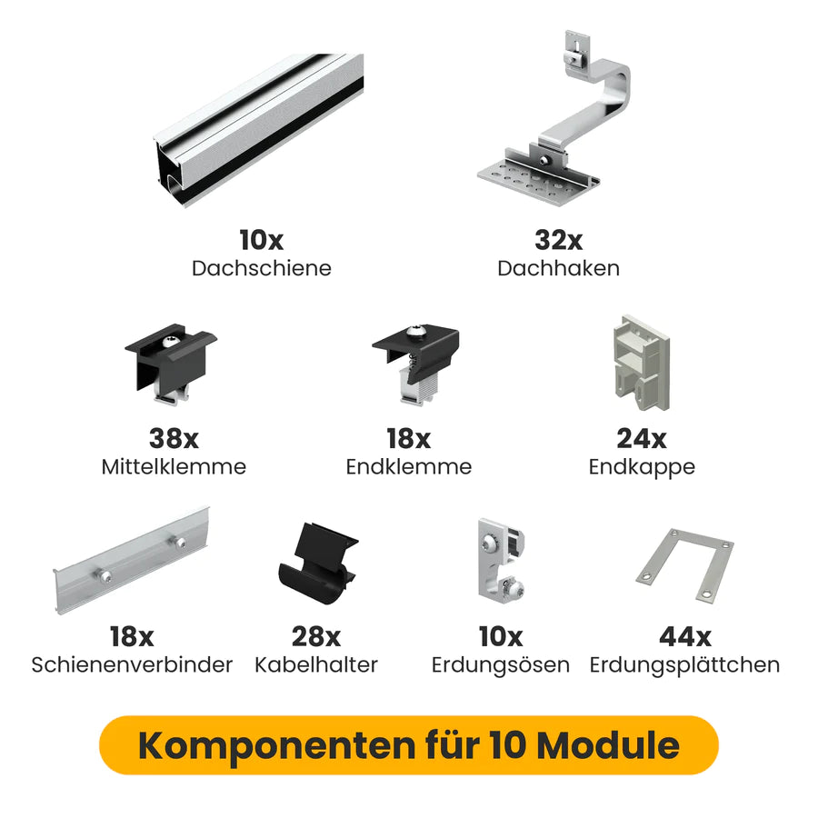 1199€ Deal: 10x (430W Clenergy Module & UK Standardhaken)