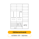 Alphatec Zählerschrank, dreireihig (AZ32BSA-210)