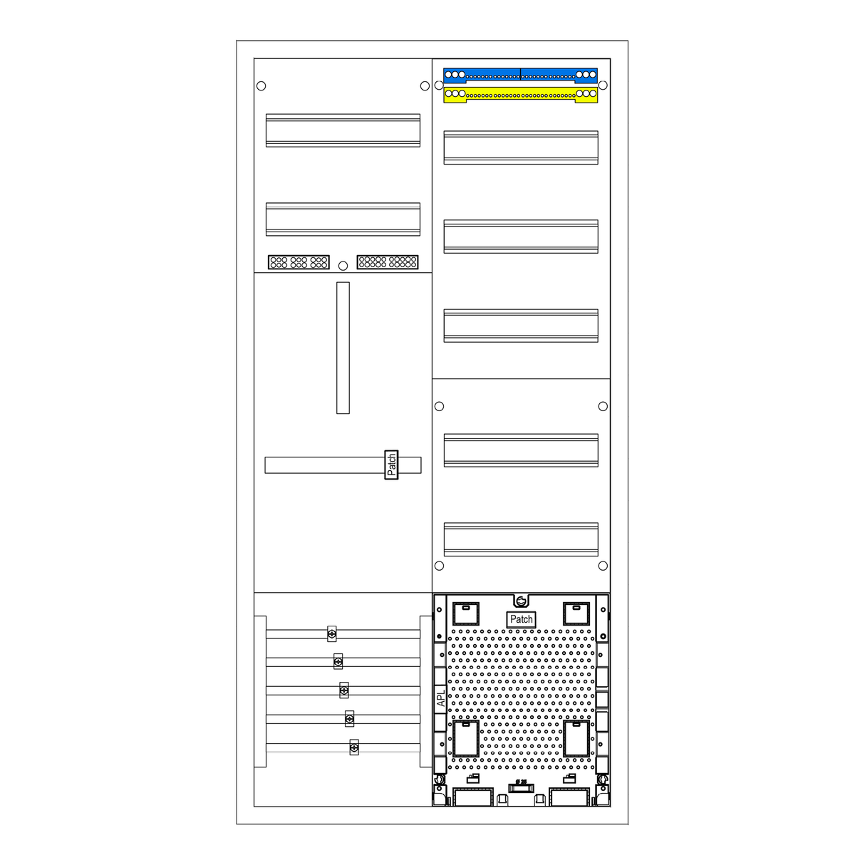 F-Tronic Zählerschrank, zweireihig (ZE106APZ)