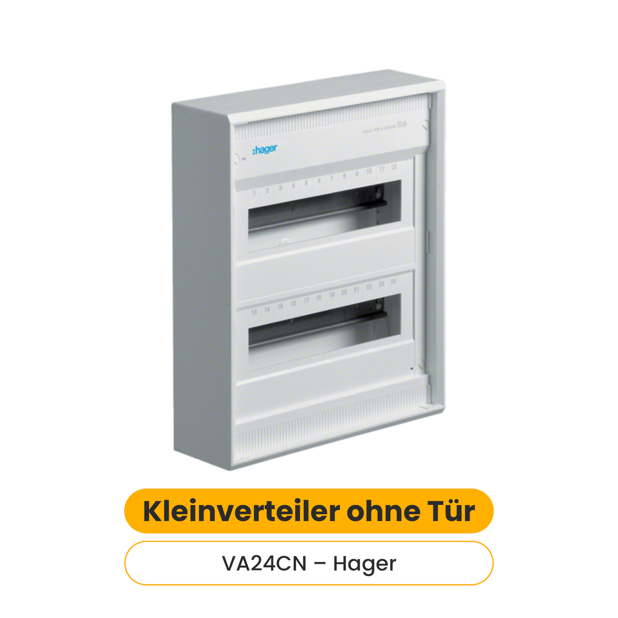 Hager Kleinverteiler volta, 2x12PLE, ohne Tür