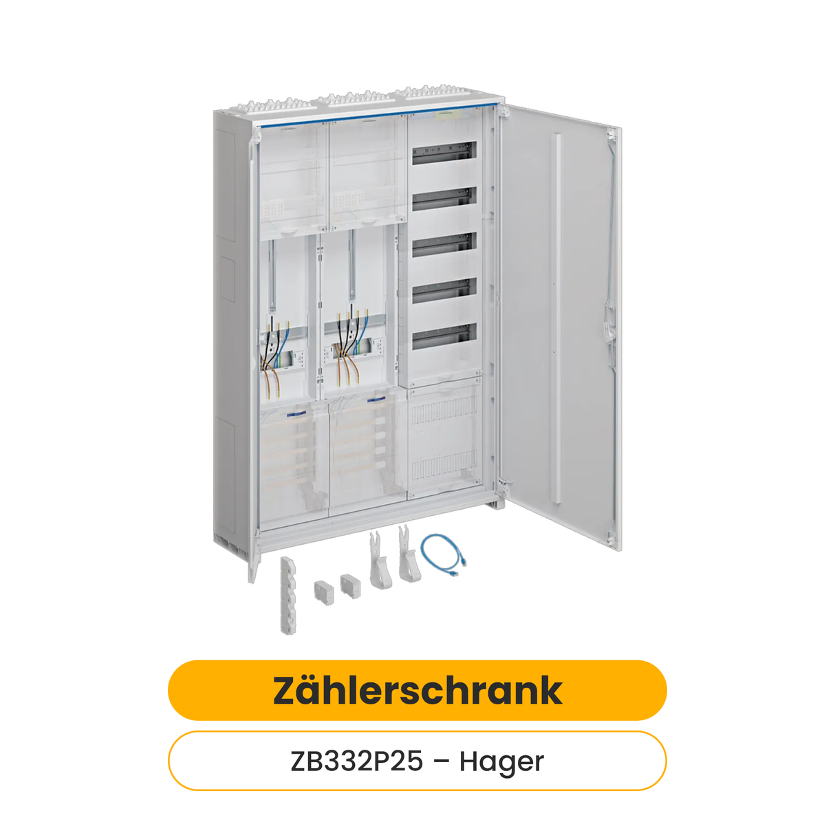 Hager Zählerschrank, dreireihig (ZB332P25)