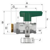 KFE Ball Valve for Potable Water KFE-KH DVGW-D 1/2" (Art.: ART00002223)